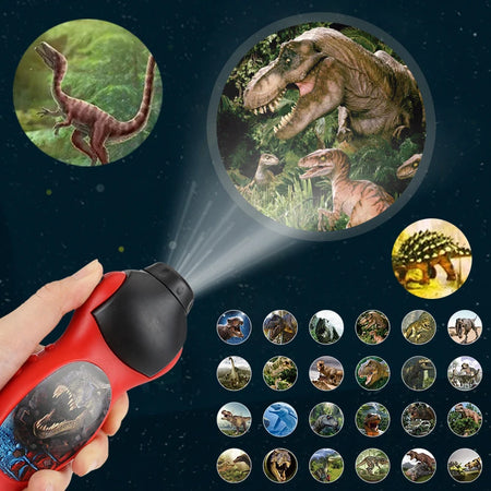 Projetor Educativo Dinossauro e Tubarão – Lanterna Infantil para Dormir, Estudar e Aprender Brincando